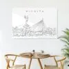 Wichita Kansas Line Art Metal Print - Kitchen - Dark