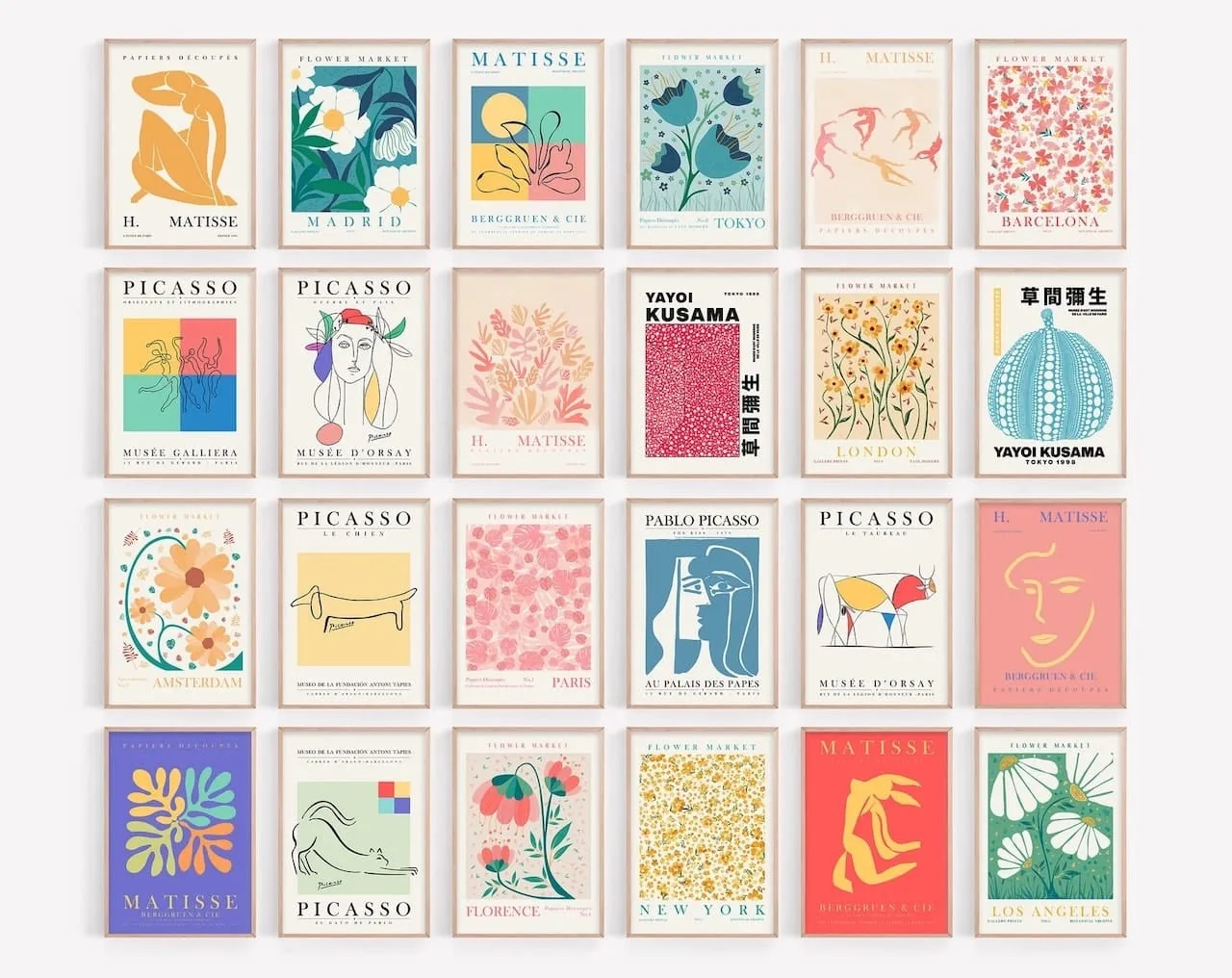 colorful eclectic home decor trendy art prints