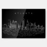 Atlanta Skyline Metal Print Wall Art - Main - Dark