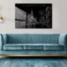 Charleston Line Art Metal Print - Living Room - Dark