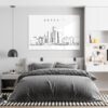 Detroit Skyline Metal Print - Bedroom - Light