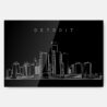 Detroit Skyline Metal Print Wall Art - Main - Dark