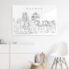 Durham Skyline Metal Print - Hallway - Light