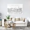 Las Vegas Skyline Metal Print - Living ROom - Light