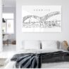Memphis Skyline Metal Print - Bed Room - Light