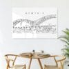 Memphis Skyline Metal Print - Kitchen - Dark