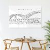 Memphis Skyline Metal Print - Kitchen - Dark