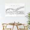 Memphis Skyline Metal Print - Kitchen - Dark