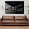 Memphis Skyline Metal Print - Living ROom - Dark