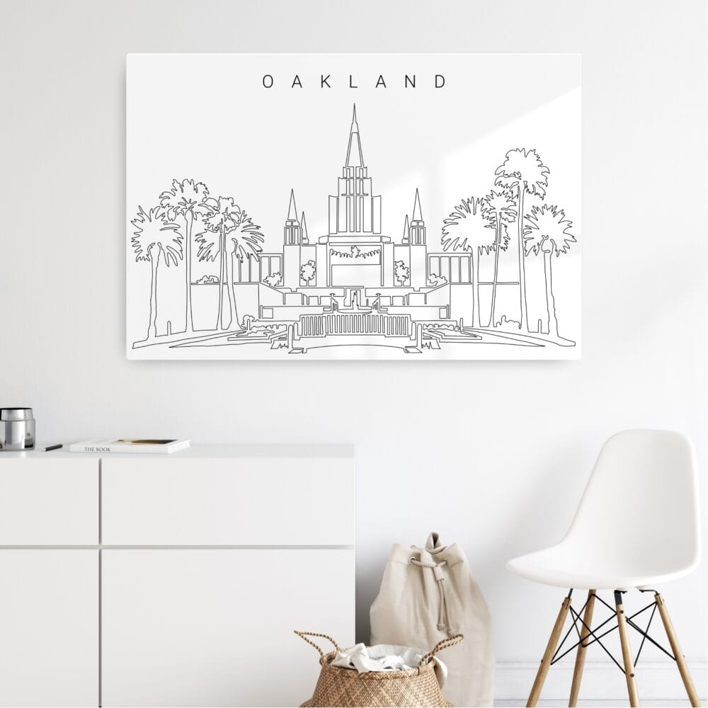 Oakland Temple Metal Print - Hallway - Light Oakland Temple Metal Print - Hallway - Light