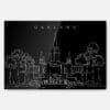 Oakland Temple Metal Print Wall Art - Main - Dark