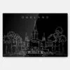 Oakland Temple Metal Print Wall Art - Main - Dark
