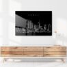 Perth Skyline Metal Print - Hallway - Dark