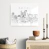Raleigh Skyline Metal Print - Hallway - Light