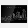 San Diego Skyline Metal Print Wall Art - Main - Dark