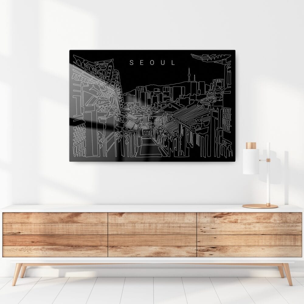 Seoul Korea Metal Print - Hallway - Dark Seoul Korea Metal Print - Hallway - Dark