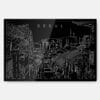 Seoul Korea Metal Print Wall Art - Main - Dark