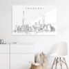 Shanghai Skyline Metal Print - Hallway - Light