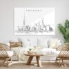 Shanghai Skyline Metal Print - Living Room - Light