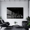 Shanghai Skyline Metal Print - Office - Dark