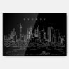 Sydney Skyline Metal Print Wall Art - Main - Dark
