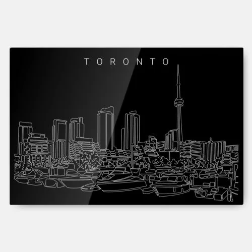 Toronto Harbor Skyline Metal Print Wall Art - Main - Dark