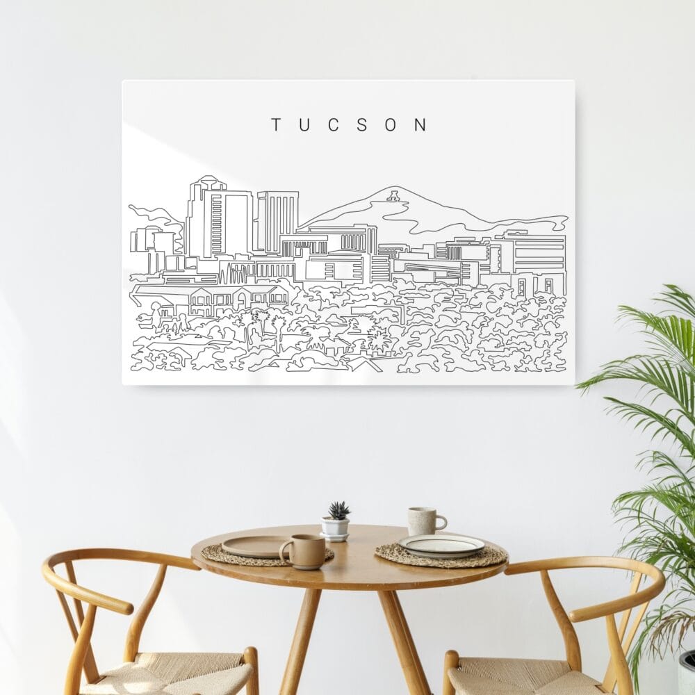 Tucson Skyline Metal Print - Kitchen - Light Tucson Skyline Metal Print - Kitchen - Light