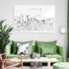 Tucson Skyline Metal Print - Living Room - Light