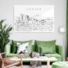 Tucson Skyline Metal Print - Living Room - Light