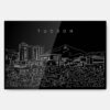 Tucson Skyline Metal Print Wall Art - Main - Dark