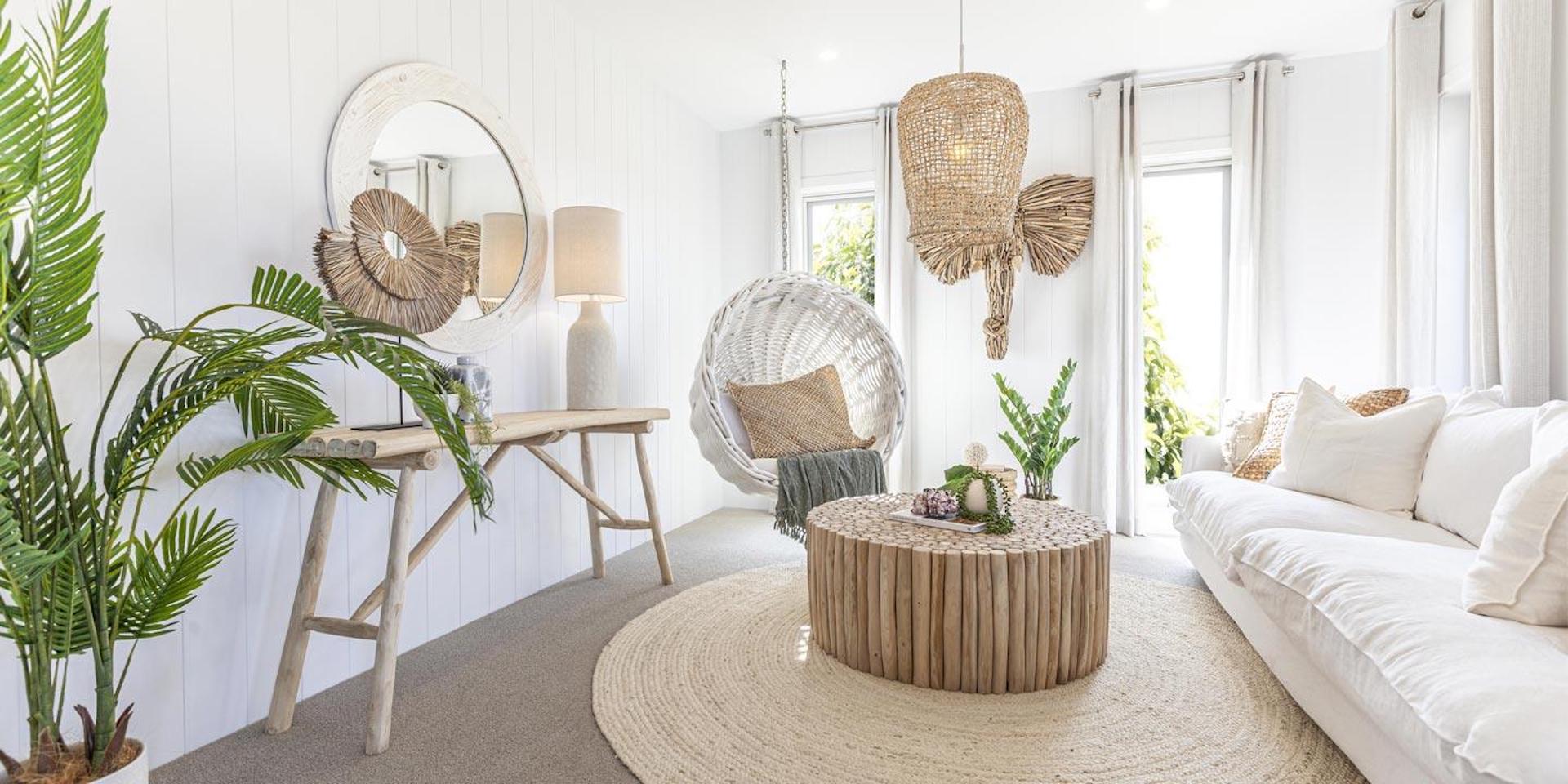 coastal boho interior beach design featured image