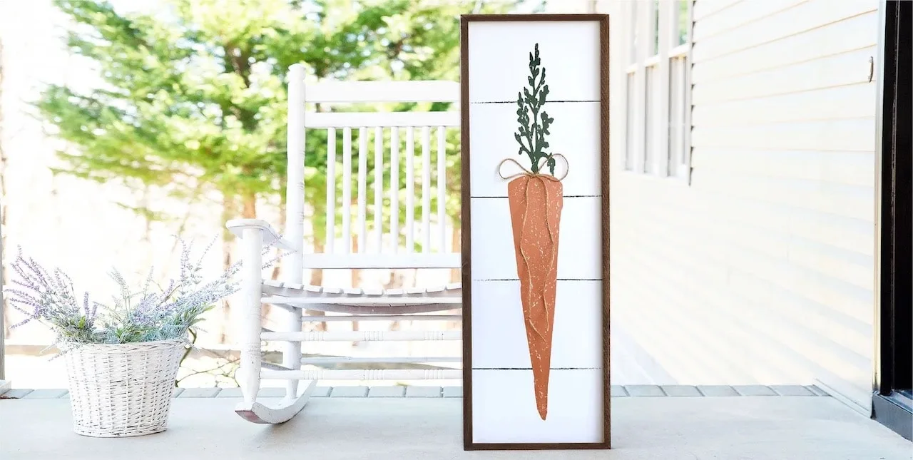 20+ Charming Easter Front Porch Decor Ideas - With Products You'll Love 20 easter front porch decor ideas carrot sign