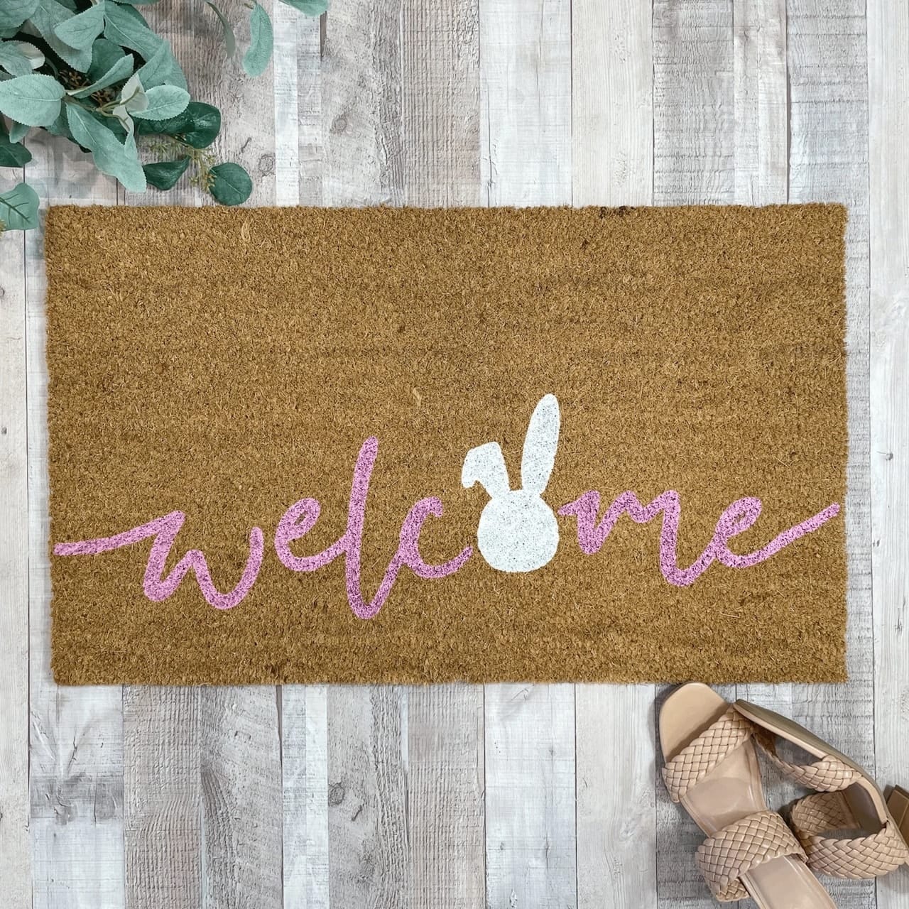 easter front porch decor ideas doormat