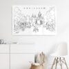 Amsterdam Skyline Metal Print - Hallway - Light