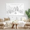 Amsterdam Skyline Metal Print - Living Room - Light