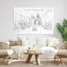 Amsterdam Skyline Metal Print - Living Room - Light