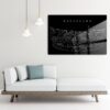 Barcelona Park Güell Metal Print - Lounge Chair - Dark