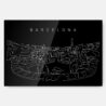 Barcelona Park Güell Metal Print Wall Art - Main - Dark