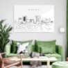 Boise Skyline Metal Print - Living Room - Light