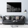 Dubai Skyline Metal Print - Living Room - Dark