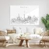 Dubai Skyline Metal Print - Living Room - Light