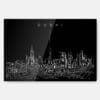 Dubai Skyline Metal Print Wall Art - Main - Dark