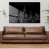 Edinburgh Skyline Metal Print - Living ROom - Dark