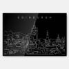 Edinburgh Skyline Metal Print Wall Art - Main - Dark