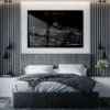 Istanbul Skyline Metal Print - Bedroom - Dark