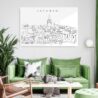 Istanbul Skyline Metal Print - Living Room - Light