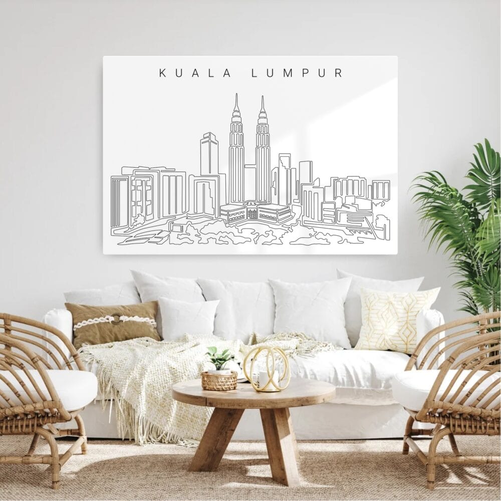 Kuala Lumpur skyline Metal Print - Living Room - Light Kuala Lumpur skyline Metal Print - Living Room - Light