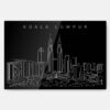 Kuala Lumpur skyline Metal Print Wall Art - Main - Dark