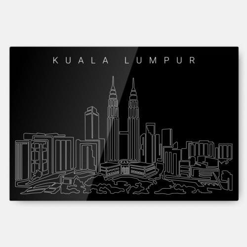 Kuala Lumpur skyline Metal Print Wall Art - Main - Dark