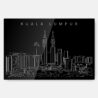Kuala Lumpur skyline Metal Print Wall Art - Main - Dark